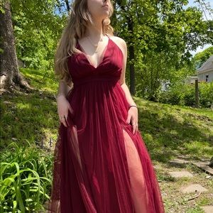 Lulus Velvet Long dress in size Small